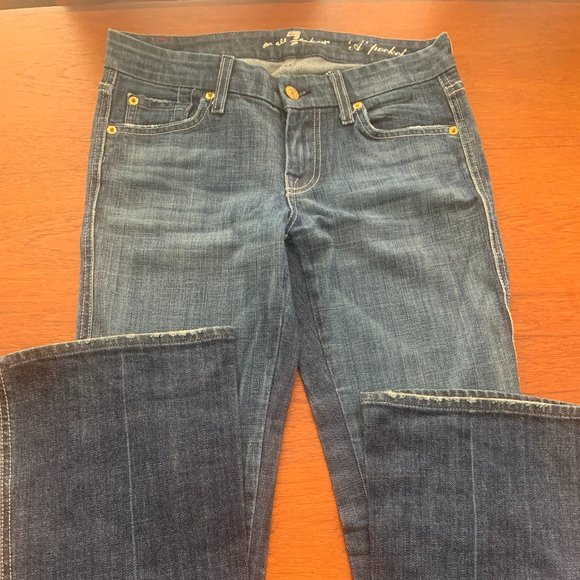 Vintage 7 For All Mankind 'A pocket' Flare Jean - Size 26 - Picture 2 of 3